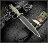 RMJ Trench Raider- Knuckle Duster Trench Knife! Graphite Black Finished- Dirty Olive G-10