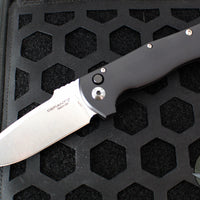 Defiant 7- Eagle- Out The Side (OTS) Auto Knife-  Black Handle- Stonewash Finished Blade