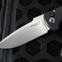 Defiant 7- Eagle- Out The Side (OTS) Auto Knife-  Black Handle- Stonewash Finished Blade