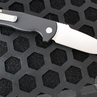 Defiant 7- Eagle- Out The Side (OTS) Auto Knife-  Black Handle- Stonewash Finished Blade