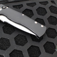 Defiant 7- Eagle- Out The Side (OTS) Auto Knife-  Black Handle- Stonewash Finished Blade