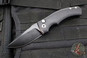 Defiant 7- Valmara- Out The Side (OTS) Auto Knife-  Black Handle- Black DLC Finished Blade