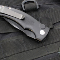 Defiant 7- Valmara- Out The Side (OTS) Auto Knife-  Black Handle- Black DLC Finished Blade