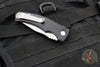 Defiant 7- Valmara- Out The Side (OTS) Auto Knife-  Black Handle- Stonewash Finished Blade