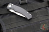 Defiant 7- Valmara- Out The Side (OTS) Auto Knife-  Black Handle- Stonewash Finished Blade