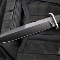 Defiant 7- M320 Fixed Blade Knife-  Black Handle- Black Finished Blade