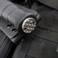 Defiant 7- M320 Fixed Blade Knife-  Black Handle- Black Finished Blade