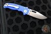 Demko Knives- AD20.5 Shark Lock Knife- Clip Point Or Shark Foot- Blue G-10 Handle- Stonewash Finished 20CV Blade