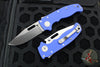 Demko Knives- AD20.5 Shark Lock Knife- Clip Point Or Shark Foot- Blue G-10 Handle- Stonewash Finished 20CV Blade