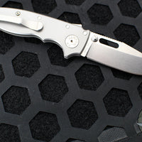 Demko Knives- AD20.5 Shark Lock Knife- Clip Point Or Shark Foot- Smooth Titanium Handle- Stonewash Finished 20CV Blade