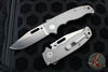 Demko Knives- AD20.5 Shark Lock Knife- Clip Point Or Shark Foot- Smooth Titanium Handle- Stonewash Finished 20CV Blade