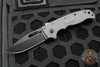 Demko Knives- AD20.5 Shark Lock Knife- Clip Point Or Shark Foot- Grey Grivory Handle- Black DLC Finished D2 Blade