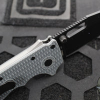 Demko Knives- AD20.5 Shark Lock Knife- Clip Point Or Shark Foot- Grey Grivory Handle- Black DLC Finished D2 Blade