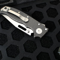 Demko Knives- AD20.5 Shark Lock Knife- Clip Point- Carbon Fiber Handle- Stonewash Finished S35VN Blade