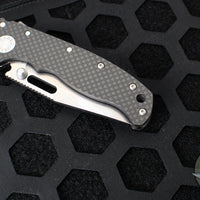 Demko Knives- AD20.5 Shark Lock Knife- Clip Point- Carbon Fiber Handle- Stonewash Finished S35VN Blade