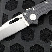 Demko Knives- AD20.5 Shark Lock Knife- Shark Foot- Black G-10 Handle- Stonewash Finished S35VN Blade