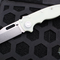 Demko Knives- AD20.5 Shark Lock Knife- Shark Foot- Natural G-10 Handle- Stonewash Finished S35VN Blade