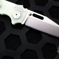 Demko Knives- AD20.5 Shark Lock Knife- Shark Foot- Natural G-10 Handle- Stonewash Finished S35VN Blade