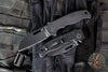Demko Knives- AD20.5 Shark Lock Knife- Stealth- Various Blade Profiles- Black Aluminum Handle- Black DLC Finished 20CV Steel Blade