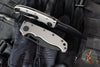 Demko Knives- AD20.5 Shark Lock Knife- Stealth- Slicer Shark- Artillery Gray Aluminum Handle- Black DLC Finished 20CV Steel Blade