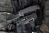 Demko Knives- AD20.5 Shark Lock Knife- Stealth- Various Blade Profiles- Black Aluminum Handle- Black DLC Finished 20CV Steel Blade