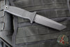 Demko Knives Armiger 4 Fixed Blade- Tanto Edge- Black Handle- Black Blade