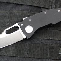 Demko Knives- Nano Shark- Shark Lock Knife- Shark Foot- Black G-10 Handle- Stonewash Finished 20CV Blade