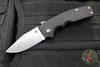 Demko Knives- Shark Cub- Shark Lock Knife- Clip Point Or Slicer- Black GRN Handle- Stonewash Finished AUS-10A Blade