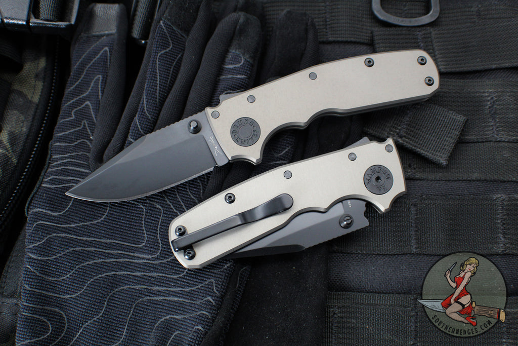 Demko Knives- Shark Cub- Shark Lock Knife- Clip Point, Shark Foot, Slicer Shark- Various G-10 And Aluminum Handles- Stonewash Finished 20CV Blade