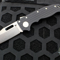 Demko Knives- AD20.5 Shark Lock Knife- Clip Point Or Shark Foot- Black G-10 Handle- Stonewash Finished 20CV Blade