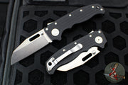 Demko Knives- AD20.5 Shark Lock Knife- Clip Point Or Shark Foot- Black G-10 Handle- Stonewash Finished 20CV Blade