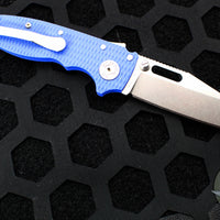 Demko Knives- AD20.5 Shark Lock Knife- Clip Point Or Shark Foot- Blue G-10 Handle- Stonewash Finished 20CV Blade