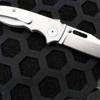Demko Knives- AD20.5 Shark Lock Knife- Clip Point Or Shark Foot- Smooth Titanium Handle- Stonewash Finished 20CV Blade