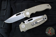 Demko Knives- AD20.5 Shark Lock Knife- Clip Point Or Shark Foot- FDE G-10 Handle- Stonewash Finished 3V Blade
