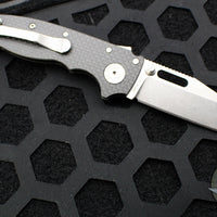 Demko Knives- AD20.5 Shark Lock Knife- Clip Point Or Shark Foot- Carbon Fiber Handle- Stonewash Finished S35VN Blade