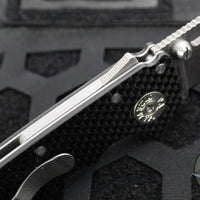 Demko Knives- AD20.5 Shark Lock Knife- Clip Point Or Shark Foot- Carbon Fiber Handle- Stonewash Finished S35VN Blade