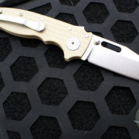 Demko Knives- AD20.5 Shark Lock Knife- Clip Point Or Shark Foot- Coyote G-10 Handle- Stonewash Finished S35VN Blade