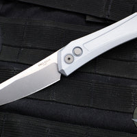 Protech Oligarch Out The Side (OTS) Auto Knife - Grey Handle - Stonewash Magnacut Blade DS101-GREY