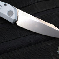 Protech Oligarch Out The Side (OTS) Auto Knife - Grey Handle - Stonewash Magnacut Blade DS101-GREY