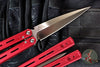 Protech FlyFather 2 Balisong- Red Finished Channel Handles- Satin Finished Blade FF2101-RED