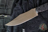 Half Face Blades- Crow Scout- Textured Black G-10 Handle Scale- Midnight Bronze Cerakote S45VN Blade