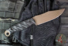Half Face Blades- Crow Scout- Textured Black G-10 Handle Scale- Midnight Bronze Cerakote S45VN Blade