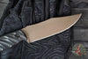 Half Face Blades- Crow Scout- Textured Black G-10 Handle Scale- Midnight Bronze Cerakote S45VN Blade