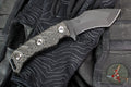 Half Face Blades- Buteo Fixed Blade- Textured Black and Brown G-10 Handle Scales- Armor Black Cerakoted Blade