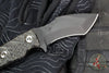 Half Face Blades- Buteo Fixed Blade- Textured Black and Brown G-10 Handle Scales- Armor Black Cerakoted Blade