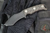 Half Face Blades- Buteo Fixed Blade- Textured Black and Brown G-10 Handle Scales- Armor Black Cerakoted Blade