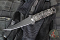 Half Face Blades- Combat Filet- Black Dark Matter Carbon Fiber Handle Scales- Armor Black Cerakoted Blade