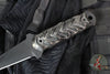 Half Face Blades- Combat Filet- Black Dark Matter Carbon Fiber Handle Scales- Armor Black Cerakoted Blade