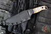Half Face Blades- Crow Scout- Textured Grey/Coyote G-10 Handle Scale- Acid Etched S45VN Blade