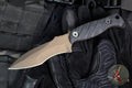 Half Face Blades- Extremis MK1- Textured Black G-10 Handle Scale- Midnight Bronze Cerakote S45VN Blade